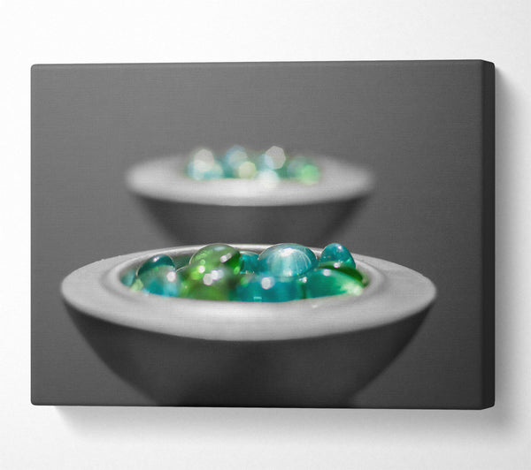 A Canvas Print of Teal Pebble Focus Canvas Print