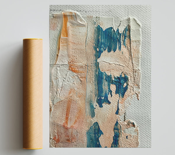 Teal Abstract Form Poster