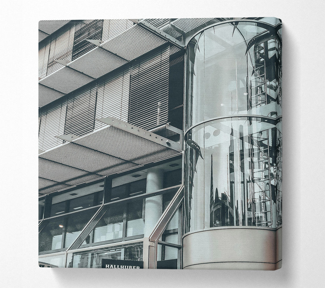  A Canvas Print of Steel And Glass Reflections Canvas Art