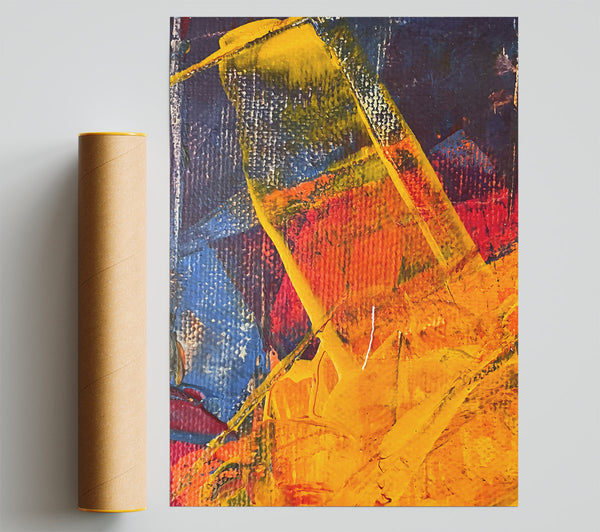 Golden Abstract Burst Poster