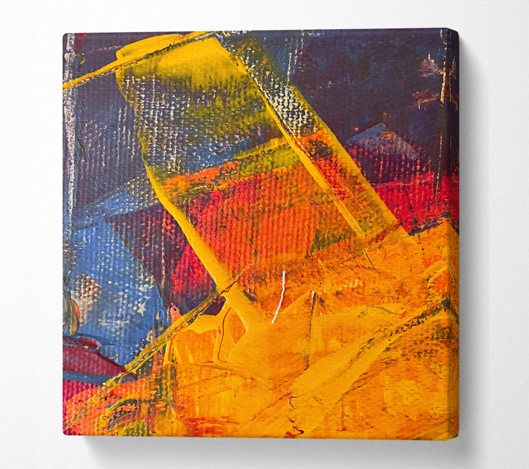  A Canvas Print of Golden Abstract Burst Canvas Print