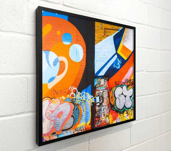 Orange Brick Wall Art.