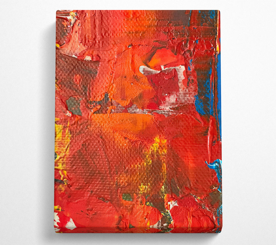  A Canvas Print of Crimson Abstract Expressionism Canvas Print