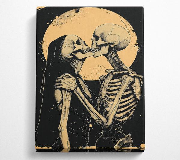  A Canvas Print of Golden Bone Embrace Canvas Art