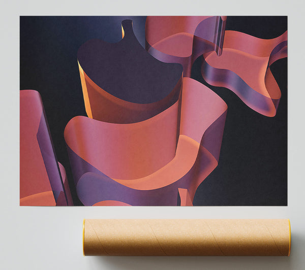 Rose-Tinted Abstract Forms Giclee Print