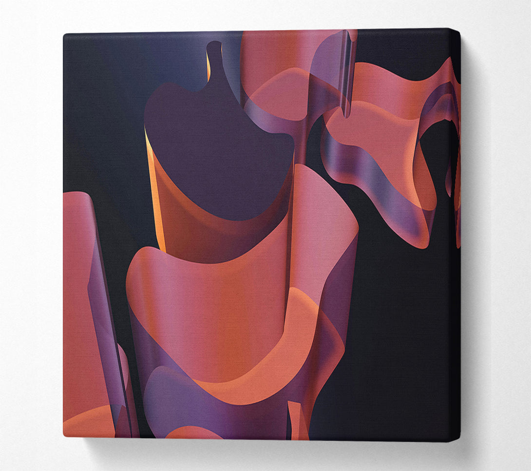  A Canvas Print of Rose-Tinted Abstract Forms Canvas Art