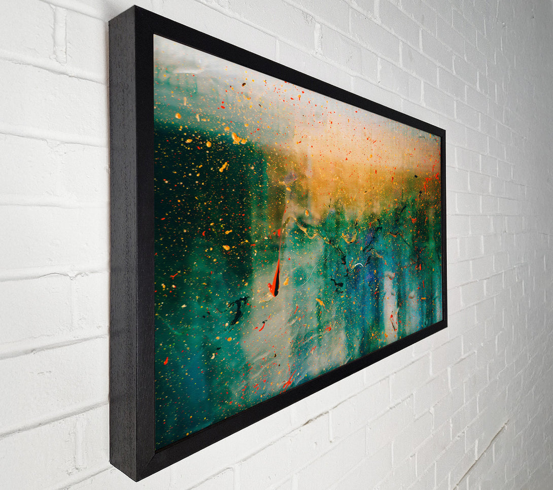  A Canvas Print of Emerald Splatter Galaxy Canvas Print