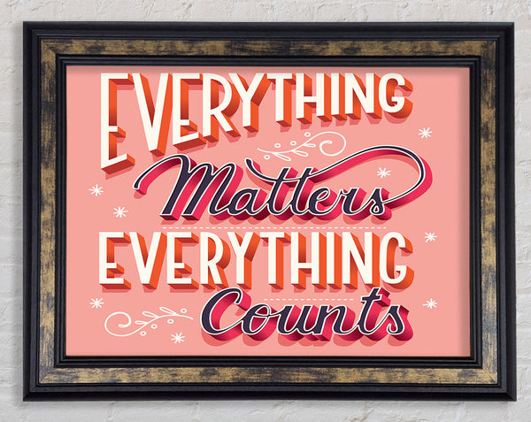 Everything Matters Framed Print