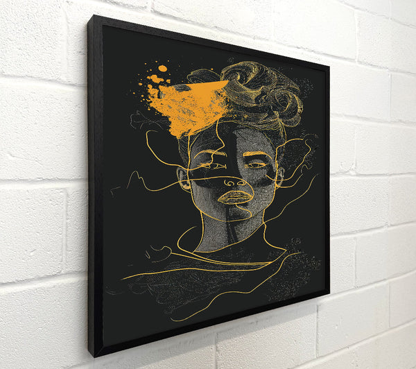 Golden Abstract Portrait