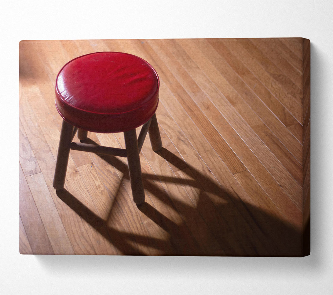  A Canvas Print of Crimson Stool'S Shadow Canvas Art