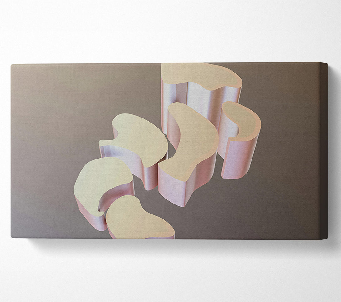  A Canvas Print of Pale Rose Curves Canvas Print