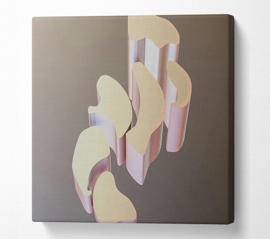  A Canvas Print of Pale Rose Curves Canvas Print