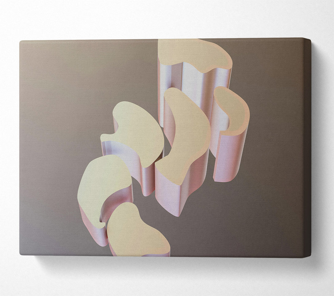  A Canvas Print of Pale Rose Curves Canvas Print