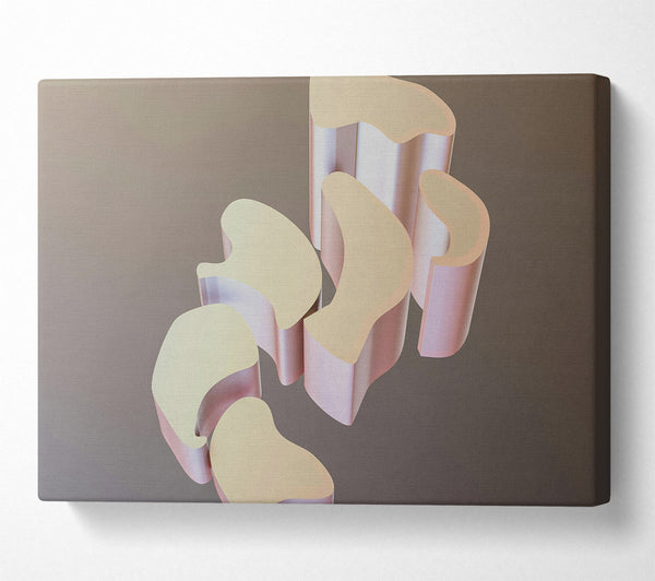  A Canvas Print of Pale Rose Curves Canvas Print
