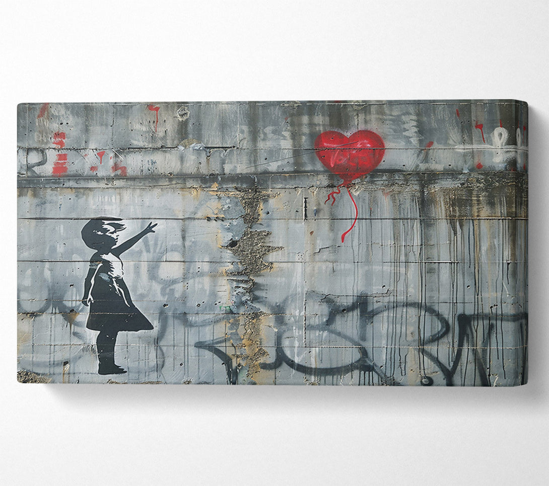  A Canvas Print of Red Heart'S Flight Canvas Wall Art