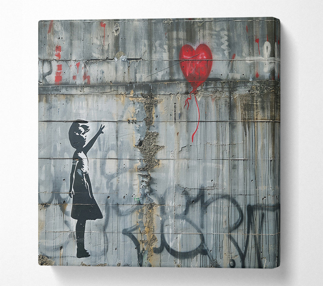  A Canvas Print of Red Heart'S Flight Canvas Wall Art