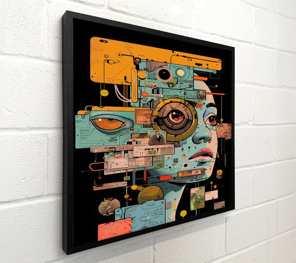 Teal Circuitry Woman