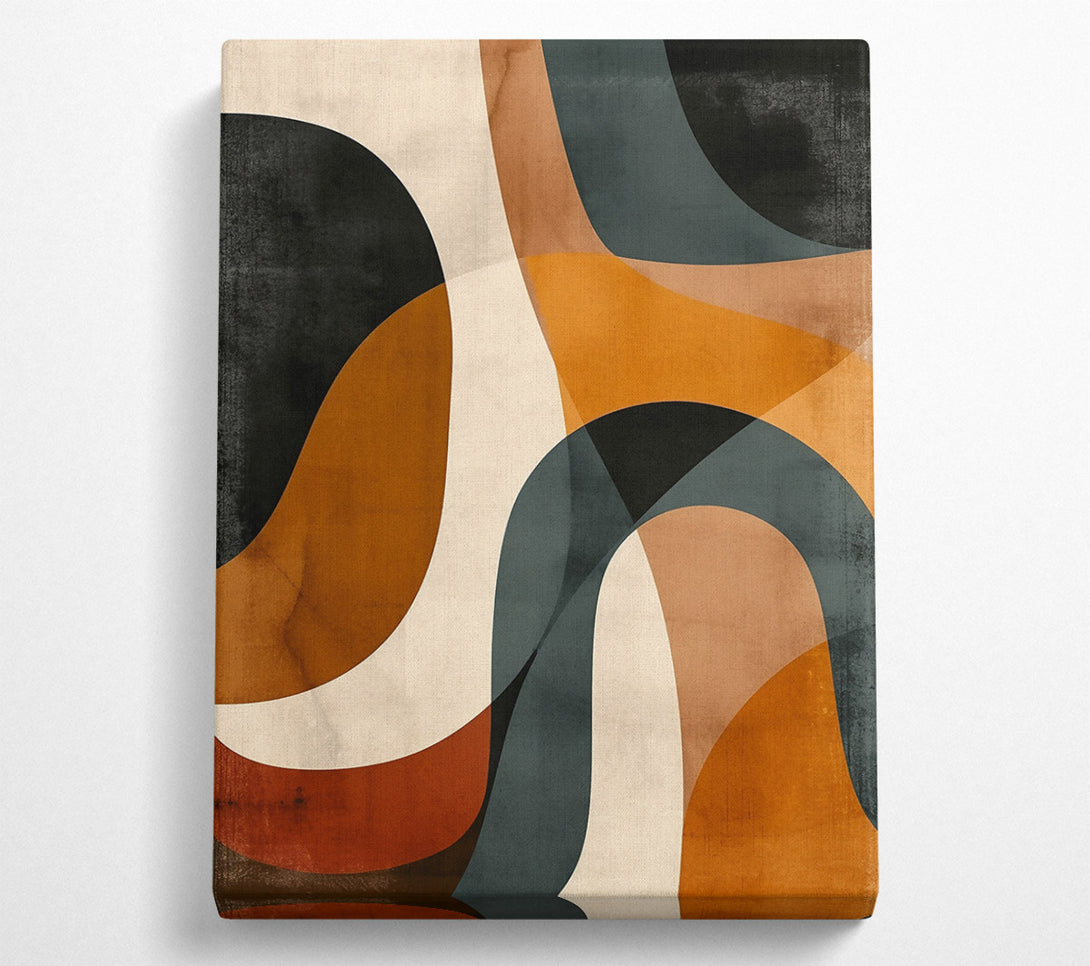  A Canvas Print of Burnt Orange Abstract Canvas Wall Art