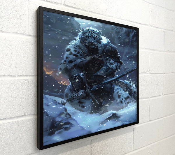 Blue Snow Leopard Warrior