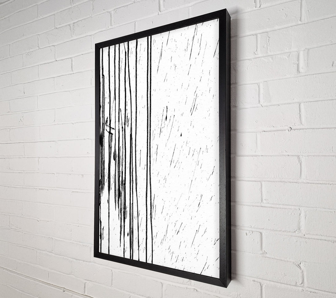  A Canvas Print of Black Ink Drips Canvas Art