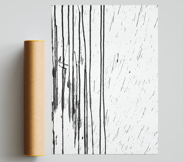Black Ink Drips Print