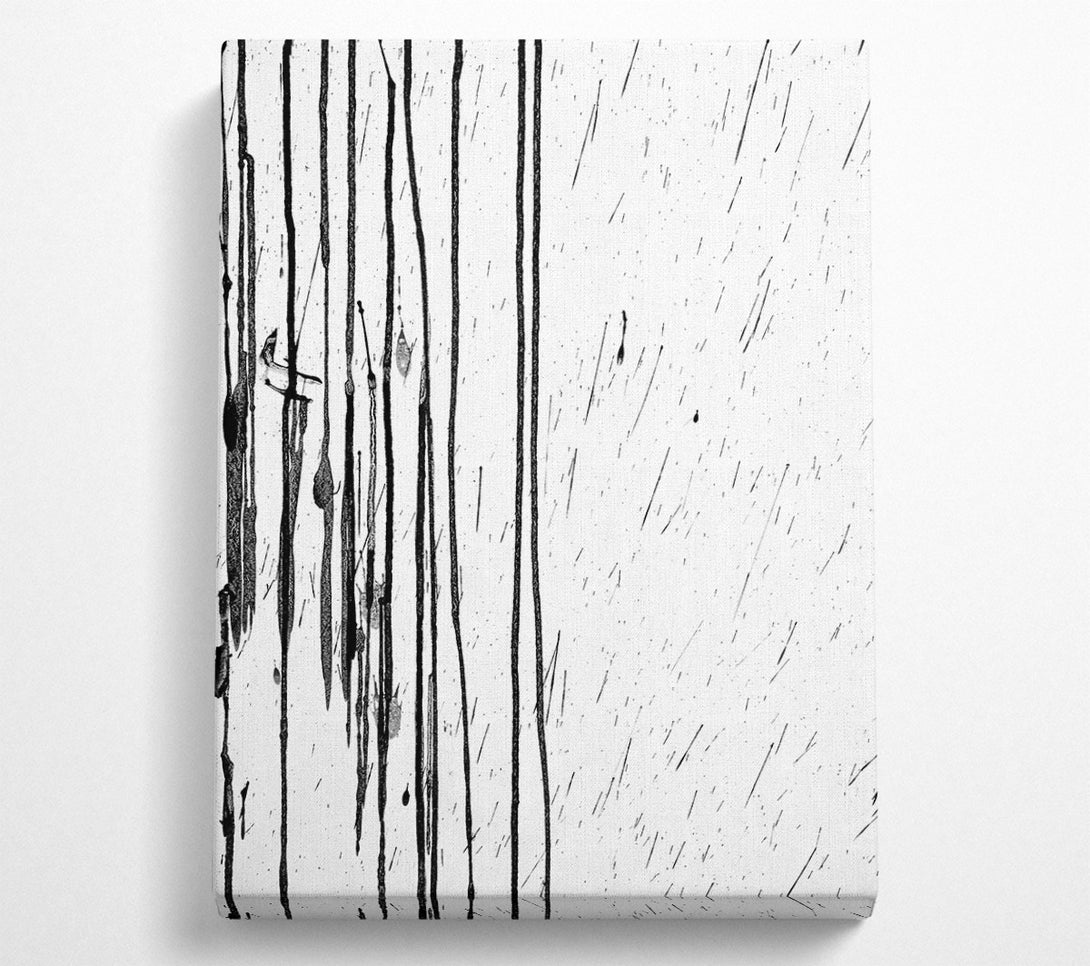  A Canvas Print of Black Ink Drips Canvas Art