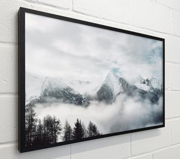 White Peaks In Fog
