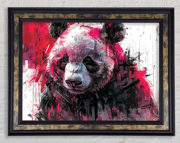 Expressionist Panda Framed Print