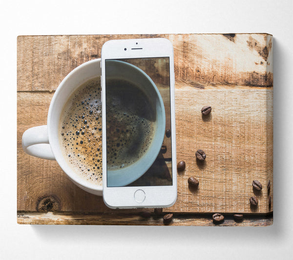  A Canvas Print of Brown Coffee Reflection Canvas Print