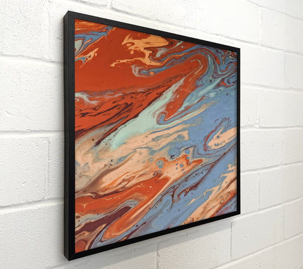 Blue And Rust Swirls