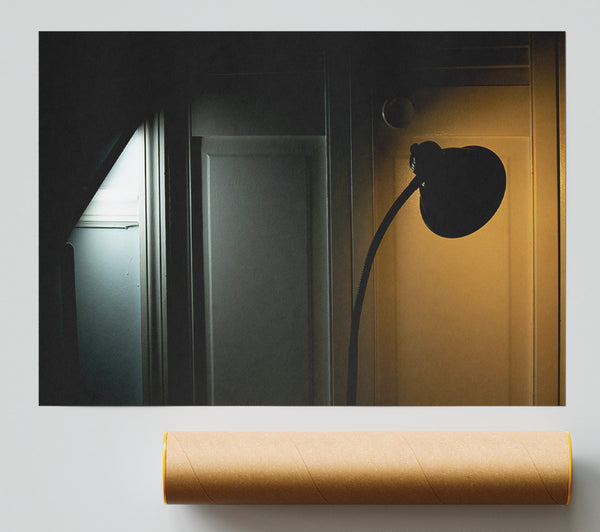 Yellow Light Silhouette Poster