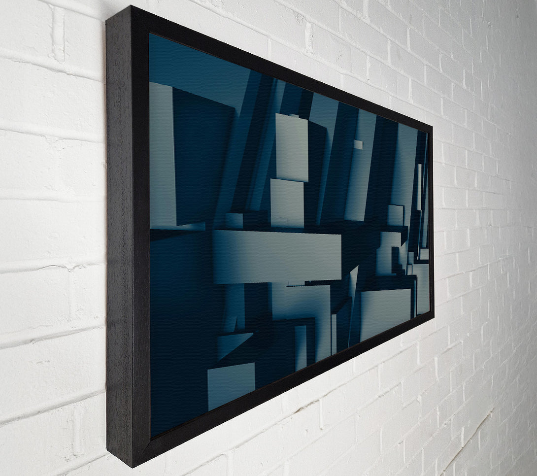  A Canvas Print of Indigo Geometric Forms Canvas Art