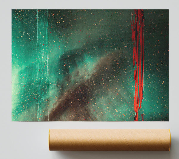 Emerald Cosmic Dance Poster