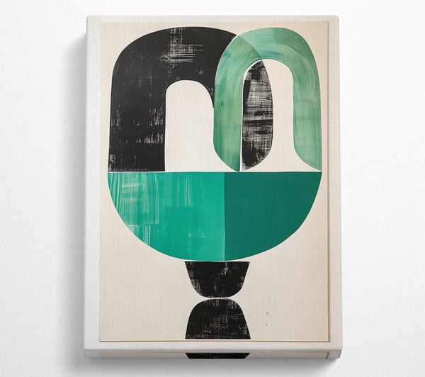  A Canvas Print of Emerald Arcs And Curves Canvas Art