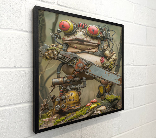 Rusting Red Chainsaw Frog