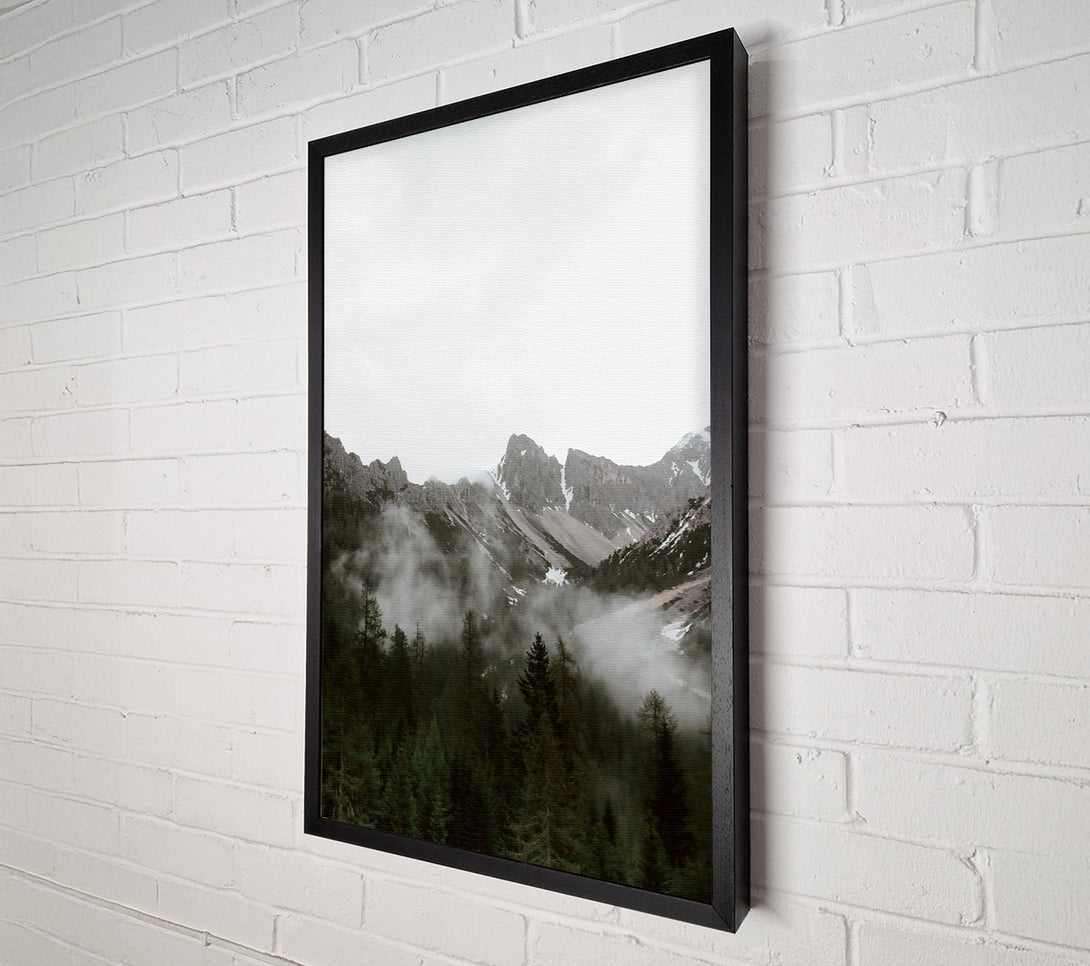  A Canvas Print of Silver Mountain Fog Canvas Art