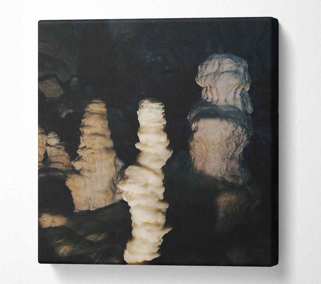  A Canvas Print of Creamy Cave Formations Canvas Art