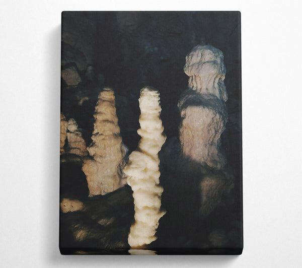  A Canvas Print of Creamy Cave Formations Canvas Art
