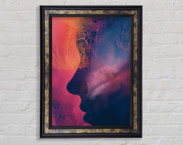 Face Gradient Framed Print