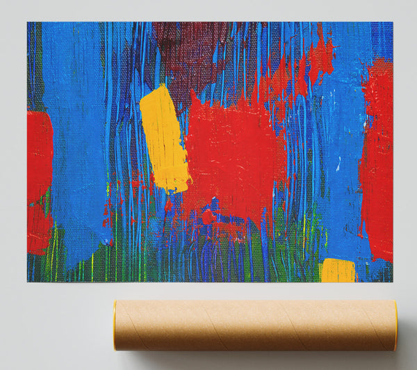 Blue Abstract Streaks Giclee Print