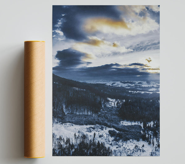 Blue Sky Over Snow Poster