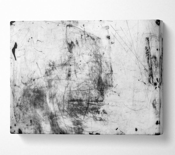  A Canvas Print of White, Black, Scratched Lines Canvas Art