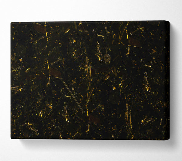  A Canvas Print of Golden Screw Symphony Canvas Wall Art