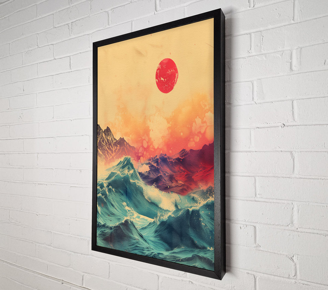  A Canvas Print of Crimson Sea And Sky Canvas Wall Art