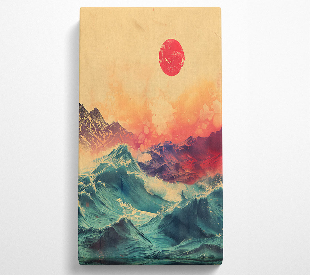 A Canvas Print of Crimson Sea And Sky Canvas Wall Art