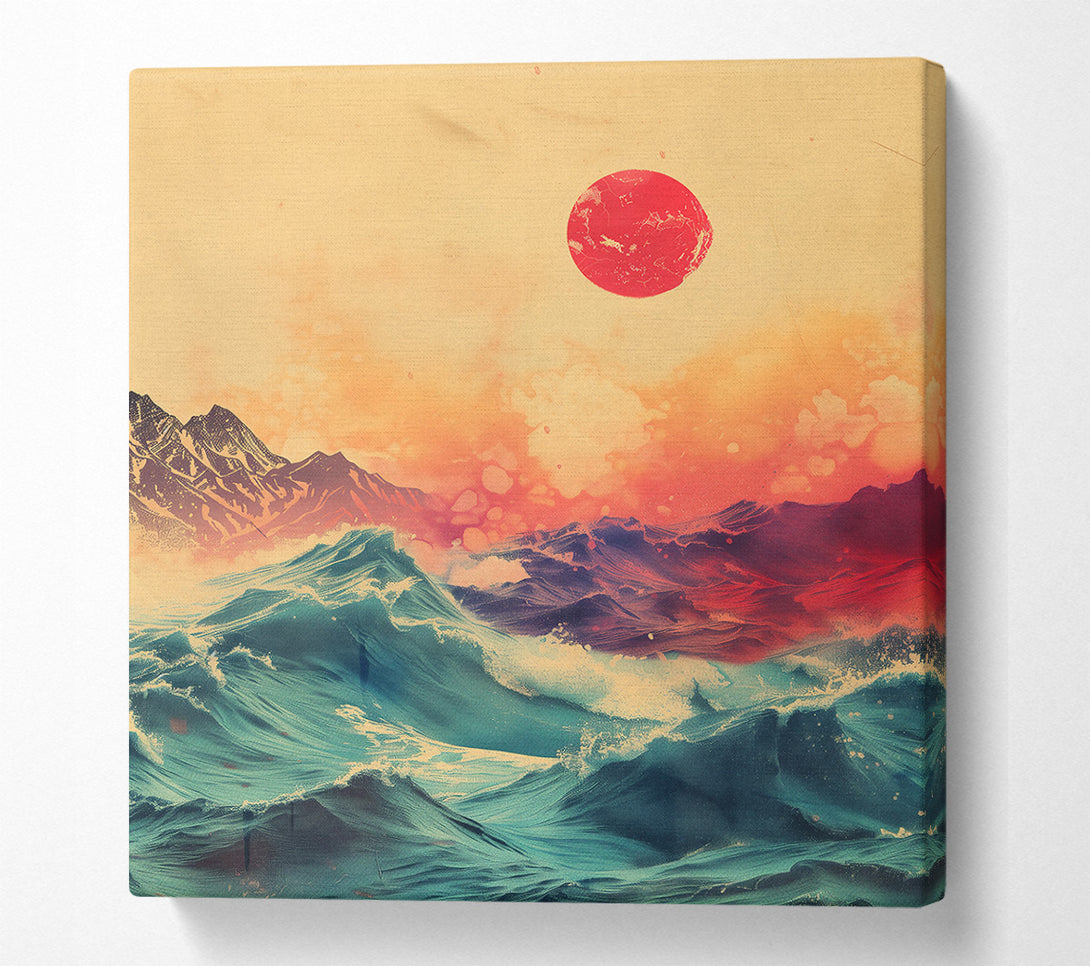  A Canvas Print of Crimson Sea And Sky Canvas Wall Art