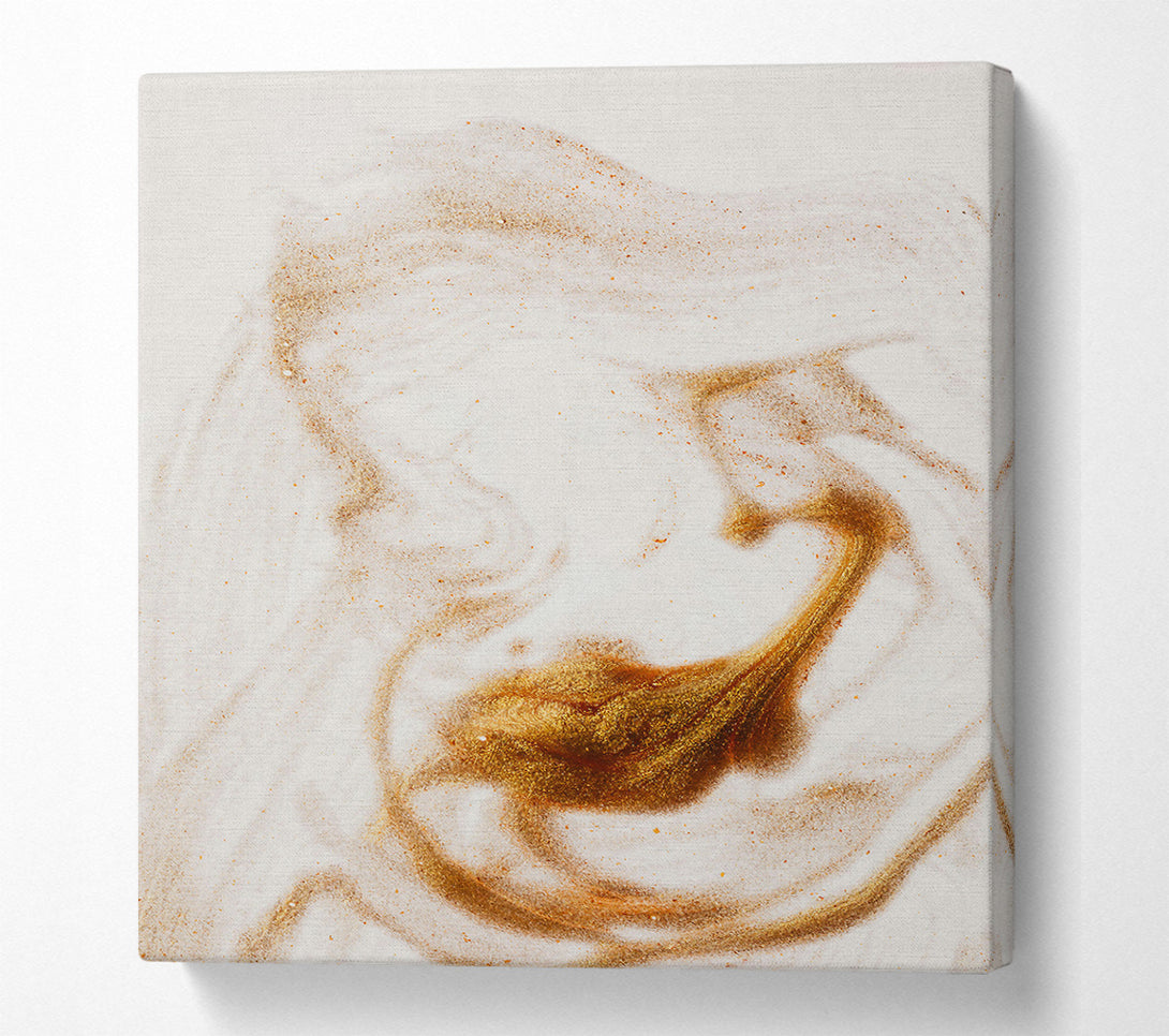  A Canvas Print of Golden Sand Swirl Canvas Art