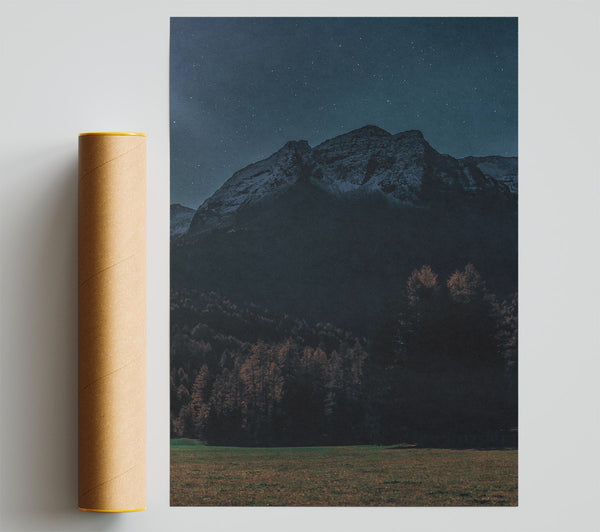 Midnight Blue Mountains Giclee Print