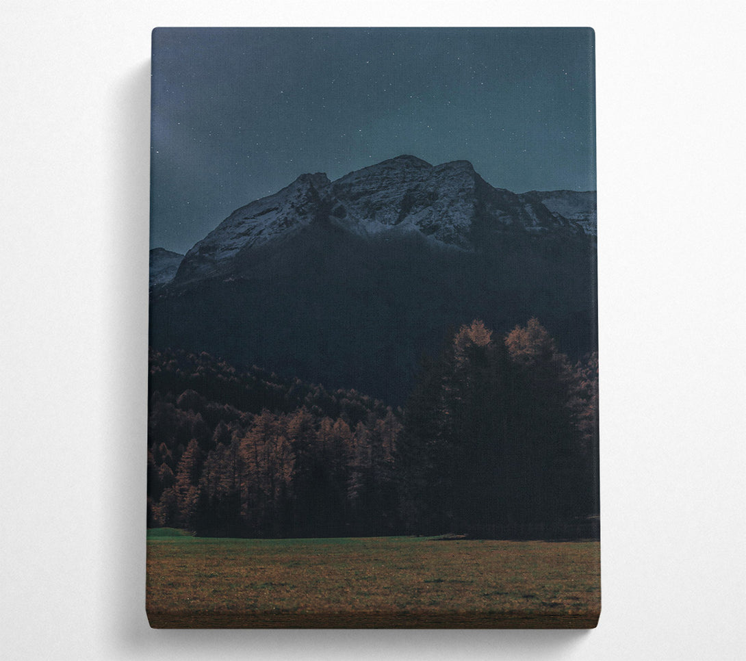  A Canvas Print of Midnight Blue Mountains Canvas Print