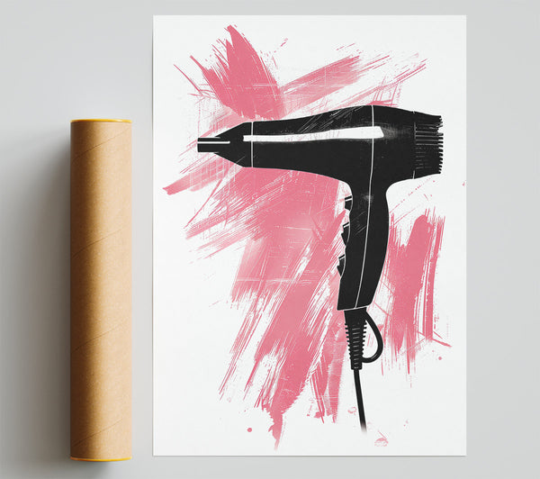 Pink Hairdryer Blast Print